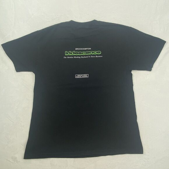 Brockhampton Bearface Iridescence Graphic Shirt Mens Large Black Short Sleeve - Picture 2 of 8